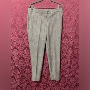 Grey ticked pattern slacks